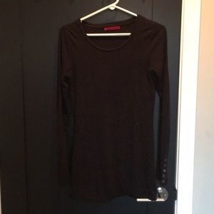 Velvet long black shirt or dress